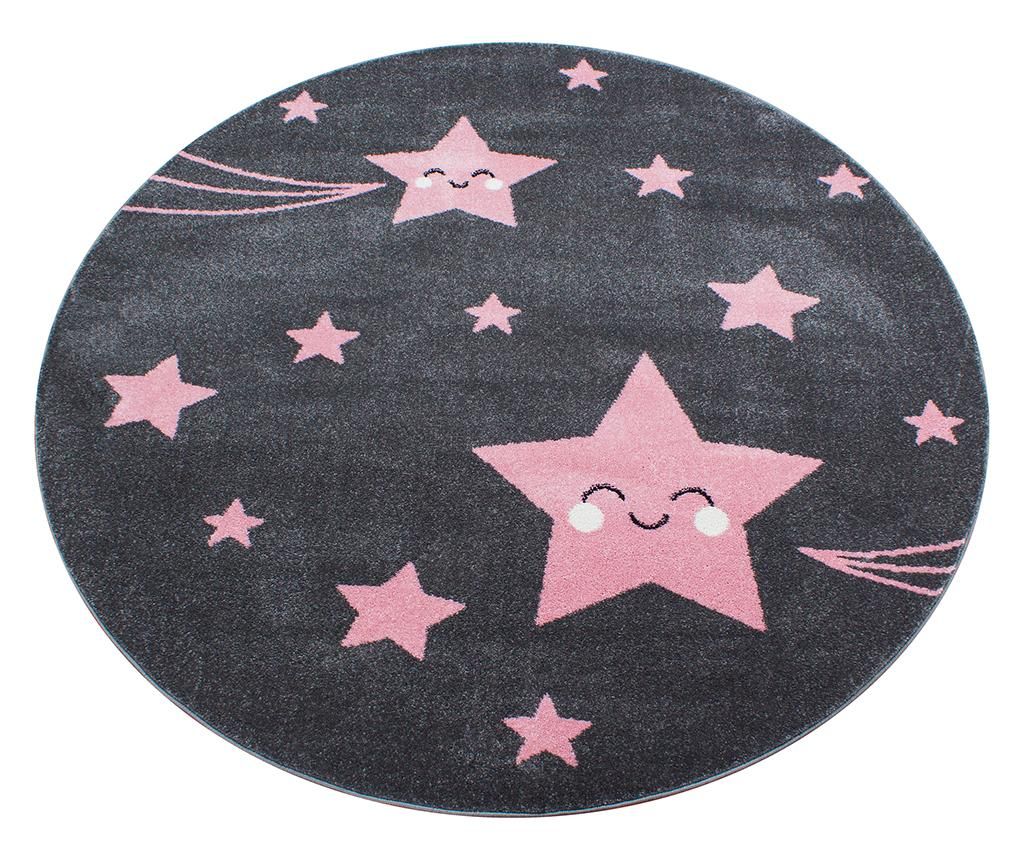 Covor Night Stars Round Pink 160 cm - Ayyildiz Carpet, Roz de la Ayyildiz Carpet